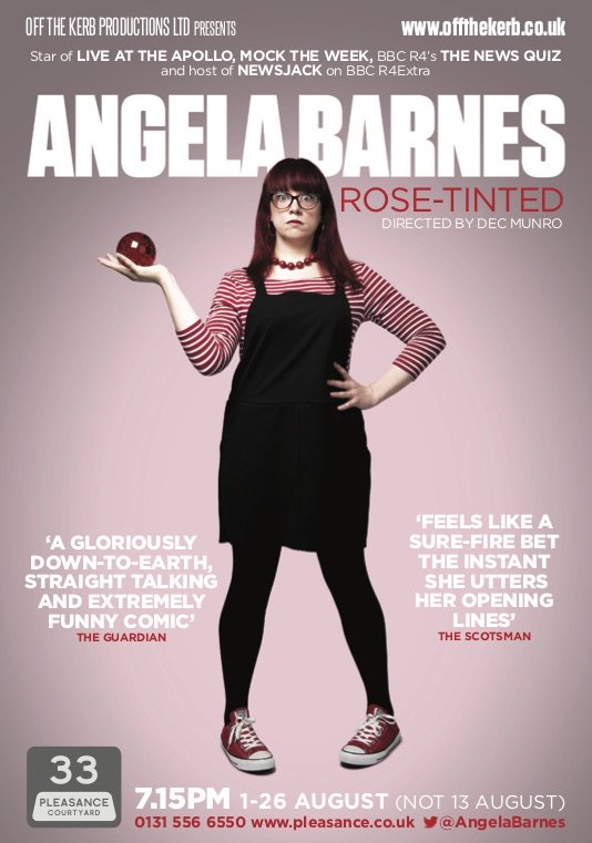 Angela Barnes - Rose Tinted poster - Comedy Director Producer Dec Munro